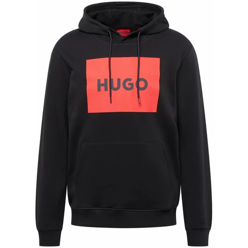 Hugo Sweater majica 'Duratschi' jarko crvena / crna