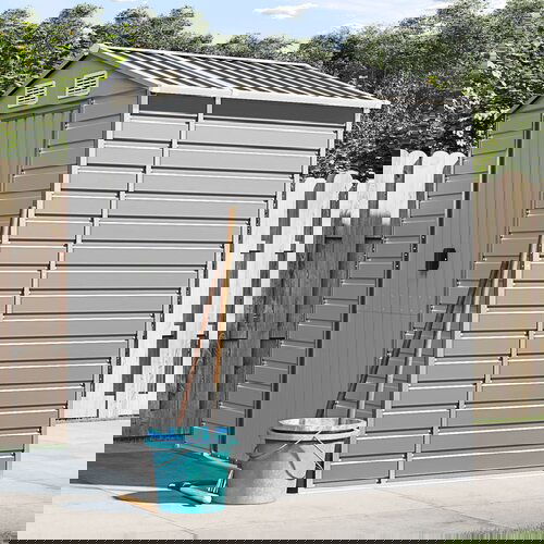 VidaXL Vrtna lopa svetlo siva 191x130x198 cm pocinkano jeklo Slike