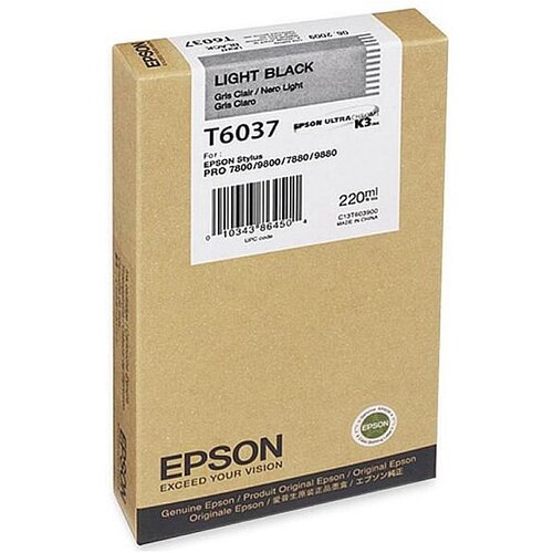 Epson kartu&scaron;a T6037 (C13T603700) (svetlo črna), original Cene
