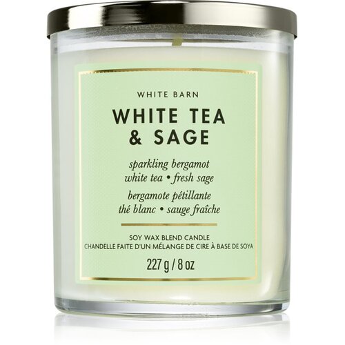 Bath &amp;amp; Body Works White Tea &amp;amp; Sage mirisna svijeća 227 g Slike