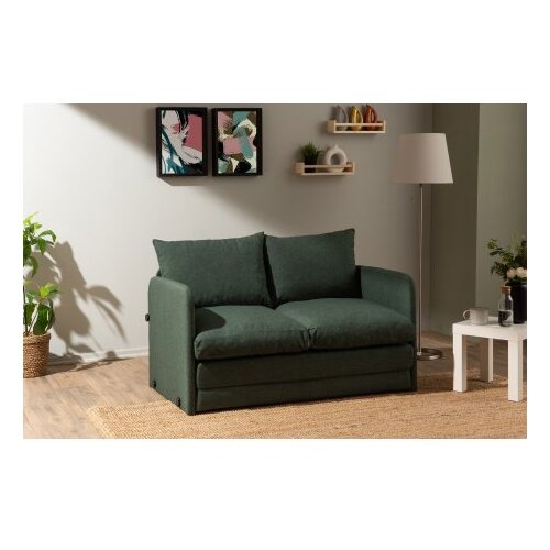 Atelier Del Sofa Dvosjed na razvlačenje Saga, 128 x 70 x 66 cm, Zelena Slike