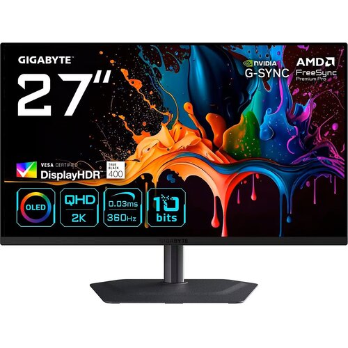 Gigabyte Monitor 27" MO27Q3 27" QD-OLED, 2560 x 1440 QHD 250 cd/m2, 360Hz Cijene