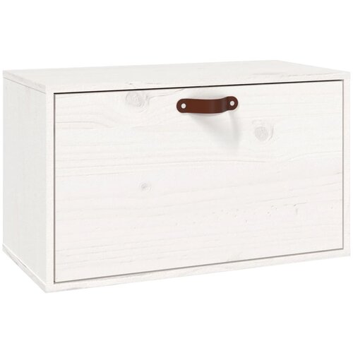Maison Chic Stenska omarica - Zidna omarica bela 60x30x35 cm trdna borovina iu1107, (22063644) Slike