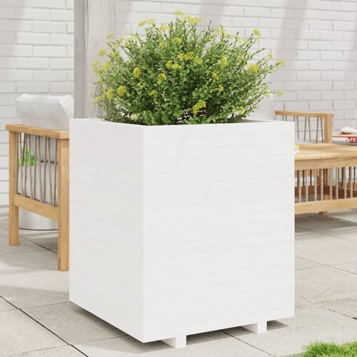 vidaXL Vrtna sadilica bijela 60x60x72 5 cm od masivne borovine Cijene