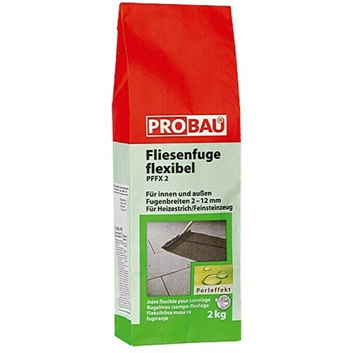 PROBAU Masa za fugiranje za pločice fleksibilna (Srebrnosive boje, 2 kg) Slike
