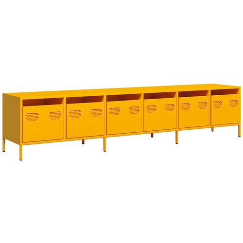 Maison Chic TV omarica - TV stojalo - Televizijska omarica gorčično rumena 202x39x43,5 cm hladno valjano jeklo, (21701378) Cene