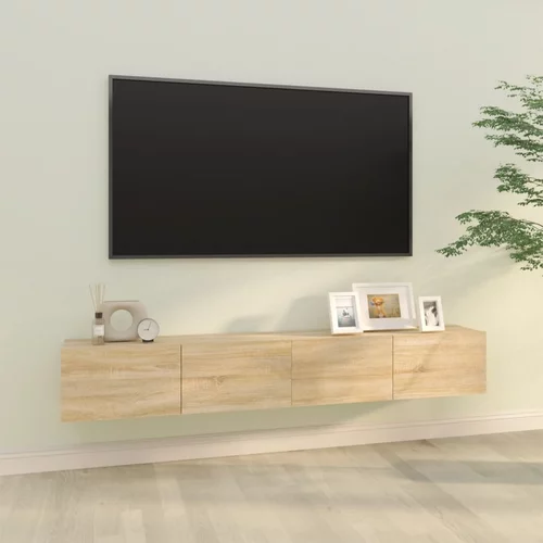  Zidni TV ormarići 2 kom hrast 100x30x30 cm konstruirano drvo