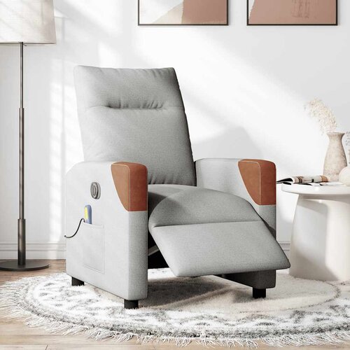Maison Chic Električni masažni naslanjač - Relax naslanjač sivo blago, (22134524) Cene
