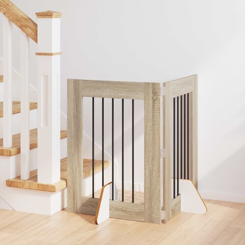  Vrata za pse s postoljem 2 pcs Hrast sonoma 60 x 80 cm Cene