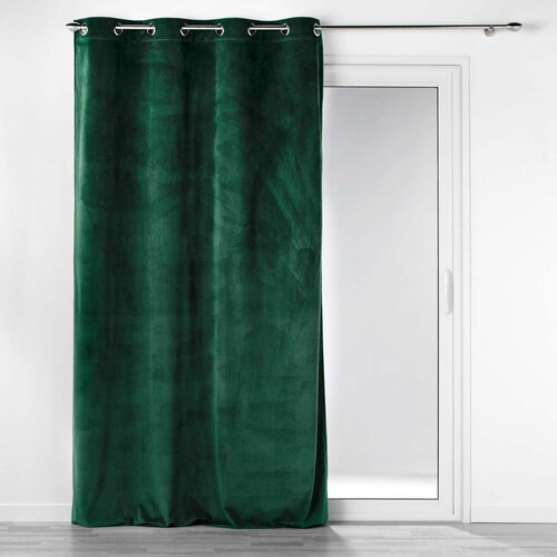 Douceur d intérieur Zelena zavesa iz rebrastega žameta 140x260 cm Casual – Cene