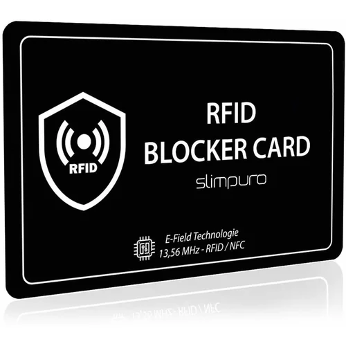 slimpuro RFID kartica za blokiranje sa signalom smetnji, NFC, ultra tanka, format platne kartice