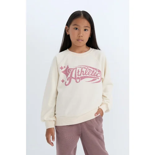 Defacto Girl Relax Fit Crew Neck Printed Sweatshirt