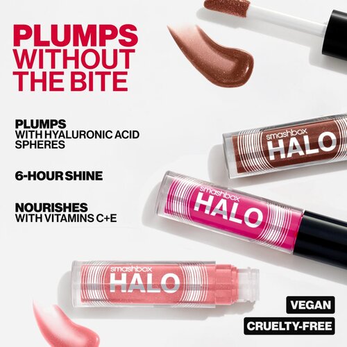 Smashbox Halo Plump + Glow Lip Gloss hidratantno sjajilo za usne za volumen usana nijansa Luster 4.6 ml Slike