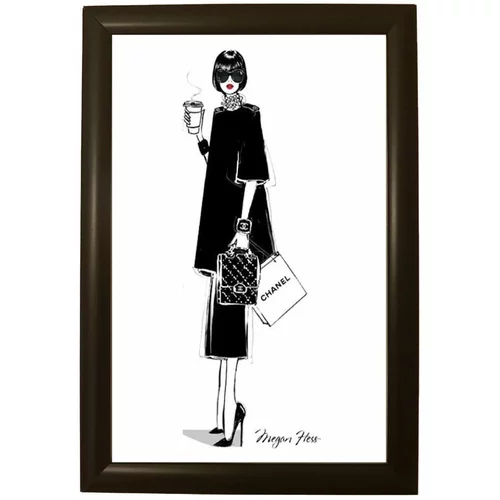 Piacenza Art Poster u crnom okviru Chanel, 33,5 x 23,5 cm