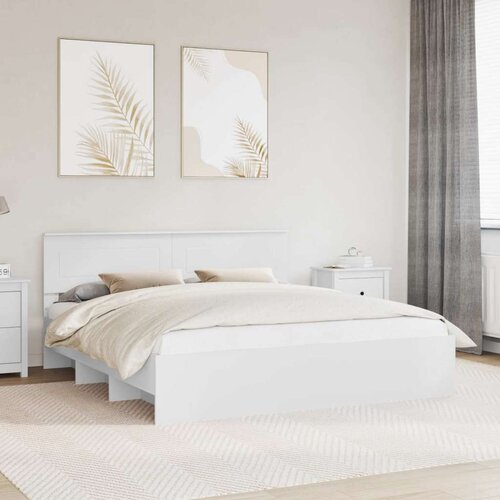  Okvir za krevet Bijelo 180 x 200 cm Konstruirano drvo - Bijelo 180 x 200 cm Cijene