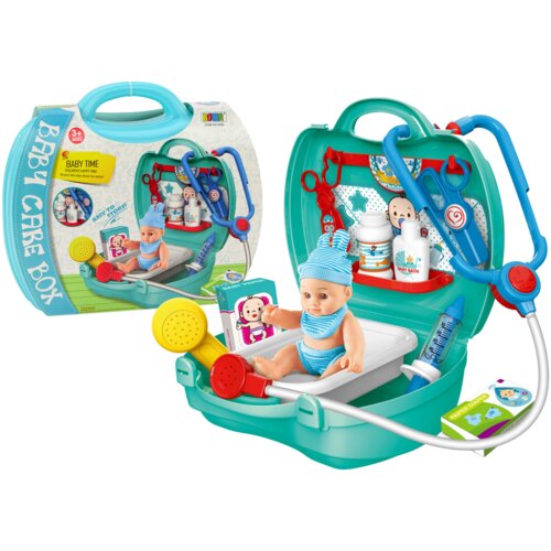 Dječji doktorski set s lutkom - zeleni Cene