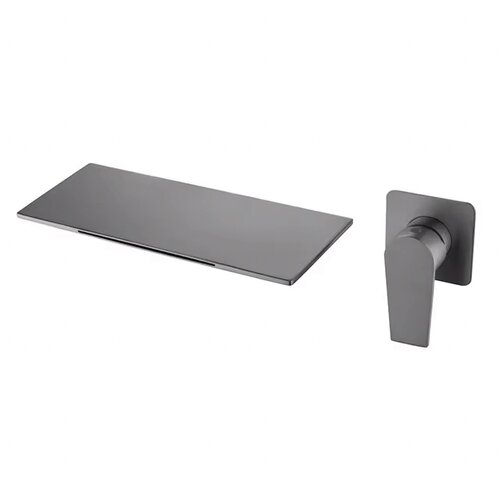 Elite EDITION BSW1722: Moderna kupaonska zidna slavina za umivaonik sa slapnim izljevom - Premium linija&amp;lt;span&amp;gt; - &amp;lt;/span&amp;gt;Gunmetal siva Slike