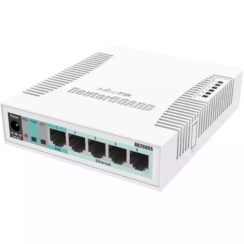 MikroTik RB260GS/CSS106-5G-1S Switch Upravljivi 5xGigabit 1xGiga SFP MAC Filter Cene