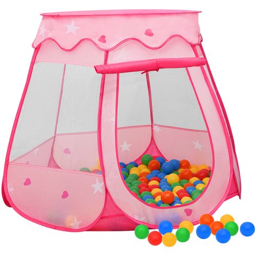 vidaXL Dječji šator za igru s 250 loptica ružičasti 102 x 102 x 82 cm Cijene