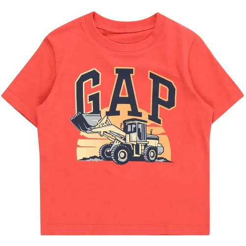 GAP Majica 'V-BF' mornarska / siva / oranžna / oranžno rdeča