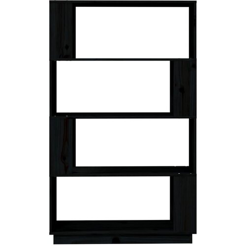  za knjige / pregrada crni 80x25x132 cm od borovine Slike