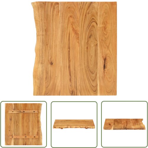 The Living Store Povr&amp;scaron;ina za kopalni&amp;scaron;ko toaletno mizo trdna akacija 58x52x2,5 cm - Povr&amp;scaron;ina Za Toaletno Mizo, (21745322) Slike