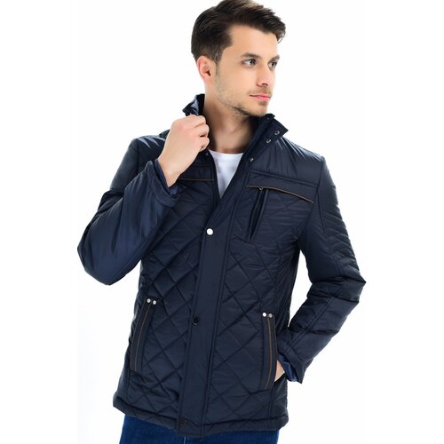 Dewberry M8616 MEN&amp;#039;S COAT-NAVY BLUE Slike