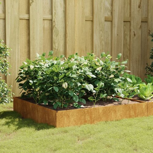 vidaXL Povišena vrtna gredica 100 x 100 x 33 5 cm od čelika COR-TEN Cijene