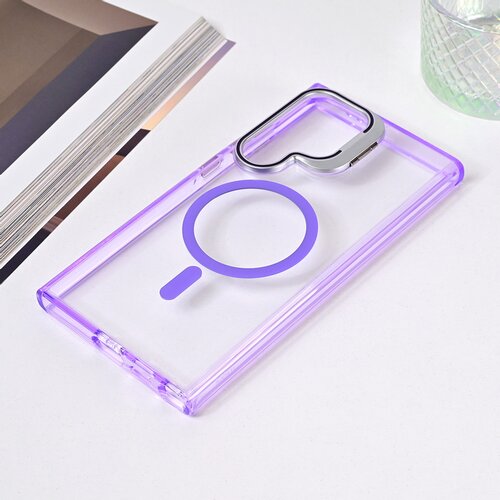  Torbica Magsafe transparent za Samsung S928B Galaxy S24 Ultra ljubicasta Cene