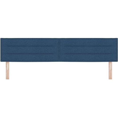  LED glava kreveta s LED trakama Plava 200 cm tkanina Slike