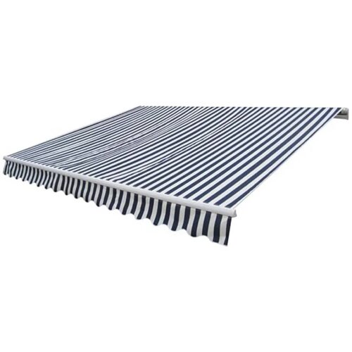 VidaXL Zložljiva tenda z motorjem 400 cm modro/bela Slike