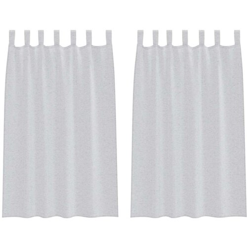 Voile zavjesa 2 pcs Svijetlo siva 175 x 140 cm Poliester Slike