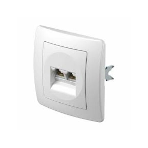 Utičnica KOM EKONOMIK KEYSTONE 2*CAT5e KE39PW Slike