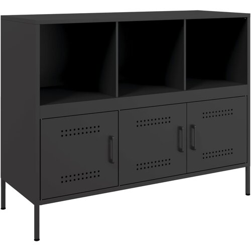 Maison Chic Komoda - Predalnik črna 100,5x39x79 cm jeklo, (21715786) Slike