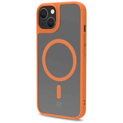Celly Cover Gelskin TPU Magsafe iPhone 14 Transparent and Yellow Plus, (20576175) Cene