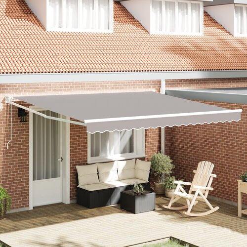 vidaXL Automatska povlačna tenda svijetlo siva 400x300 cm, Zamjenska tenda za okvir 4x3 m svijetlo siva Cijene