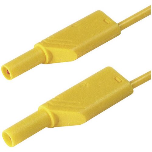 SKS Hirschmann 4 mm safety test lead\, 2x stackable plugs\, 1 mm&amp;sup2;\, 25 cm, (20423392) Slike