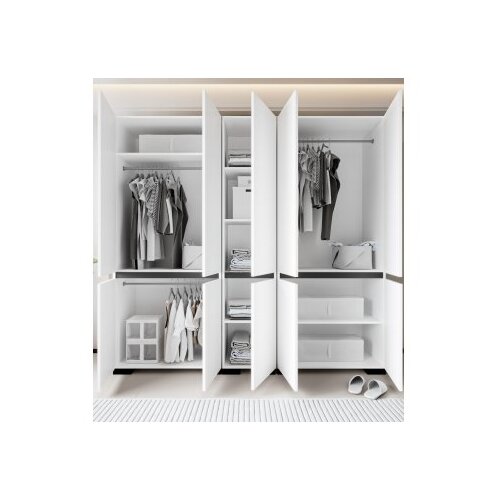 Hanah home ormar floransa 225 white anthracite Slike