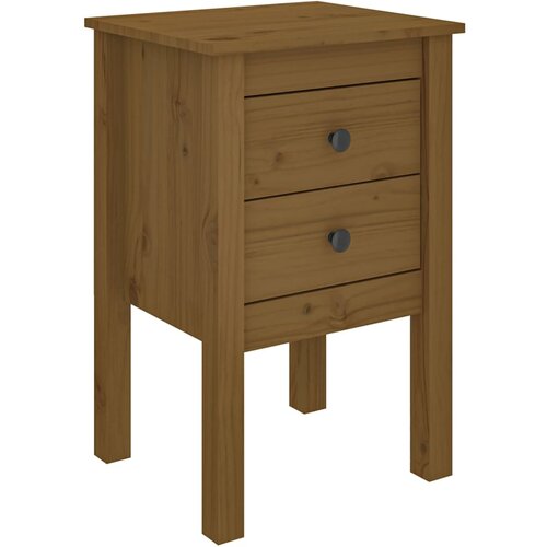 Maison Chic Nočna omarica - Nočna miza medeno rjava 40x35x61,5 cm trdna borovina, (21687095) Cene