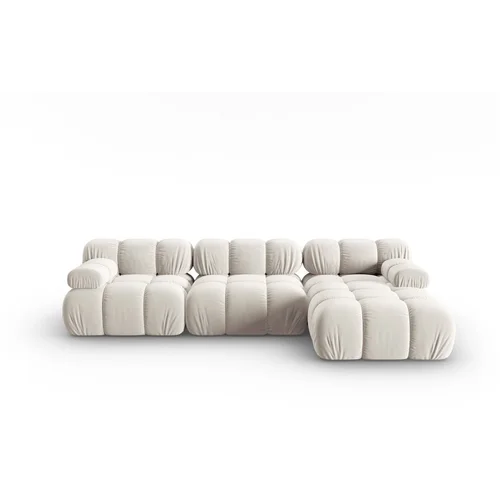 Micadoni Home Bež baršunasta sofa 285 cm Bellis –