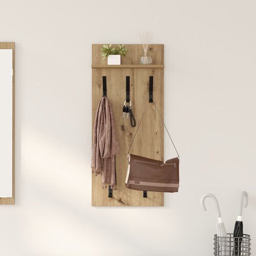 vidaXL Vješalica za kapute na zidu hrast artisan 90 x 40 x 10 cm Cijene