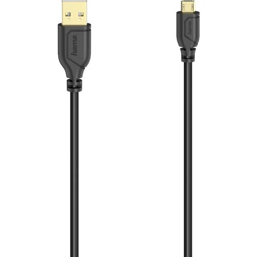 Hama USB kabel USB 2.0 USB-A vtič\, USB-mikro-B vtič 0.75 m črna 00200610, (20417319) Cene