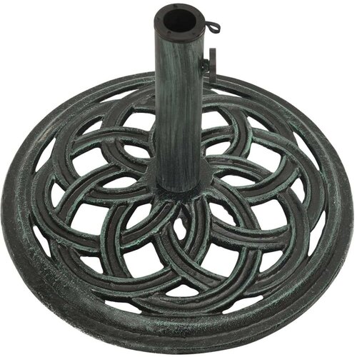 VidaXL Stalak za suncobran zeleni 44 x 44 x 31 cm od lijevanog željeza Slike