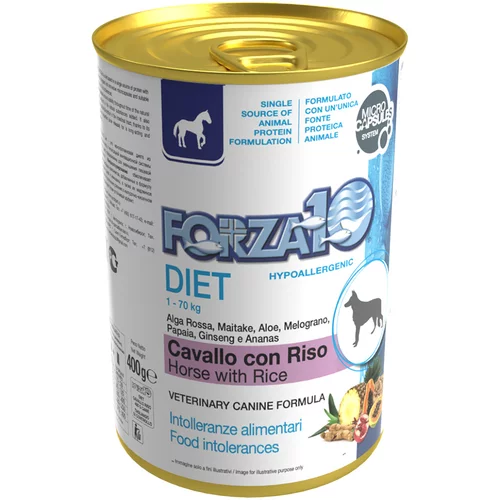 Forza10 Diet Dog Hrana Forza 10 Diet Low Grain 6 x 400 g - Konj in riž