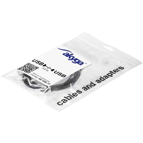 Akyga USB kabel USB-A vtič\, USB-A vtičnica 3.00 m črna AK-USB-19, (20578026) Slike