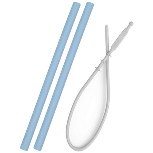 Minikoioi silikonska, 2 kosa, modra Flexi Straws blue Cene