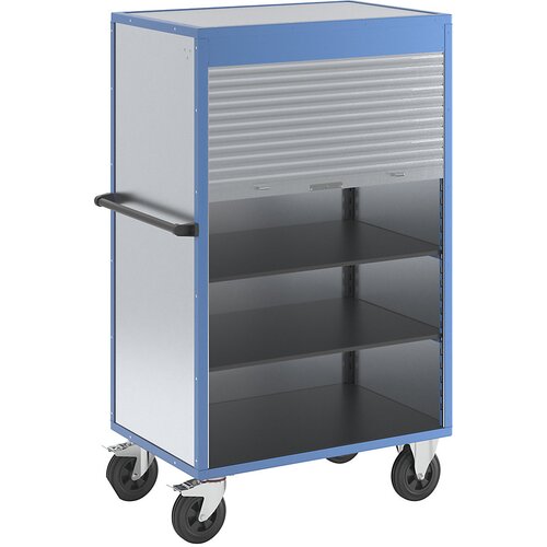 eurokraft pro Pomična omara, DxŠxV 1050 x 740 x 1785 mm, aluminijast rolo, nosilnost 500 kg Cene