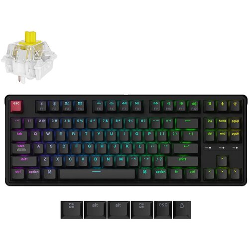 KEYCHRON C3 Pro 8K QMK Žična Mehanska Tipkovnica po meri / RGB Led / Hot-swap / Super Banana / C3PX-H4, (5000129551) Slike