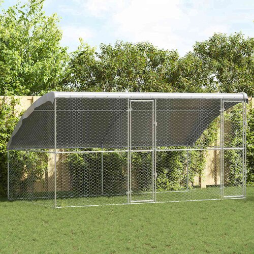  Kućica za pse 2 pcs Srebrno 4 x 2 x 2 m Pocinčani čelik Cene