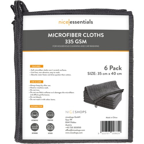 Nice essentials Set krpa za či&amp;scaron;ćenje od mikrovlakana 35 x 40 cm - 6 komada Slike